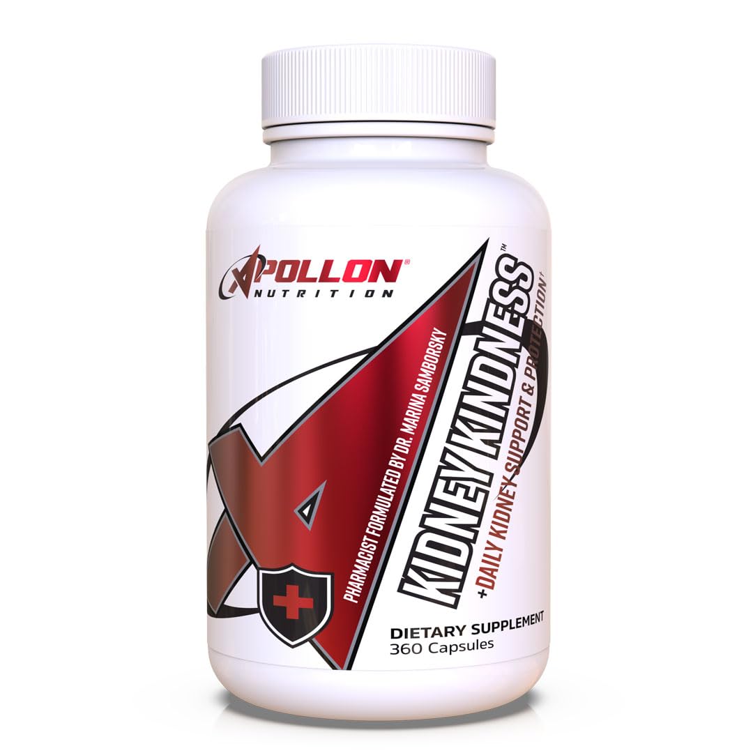 Apollon NutritionKidney Kindness (Daily Kidney Health, Support and Protection) 30 Servings 360 Capsule