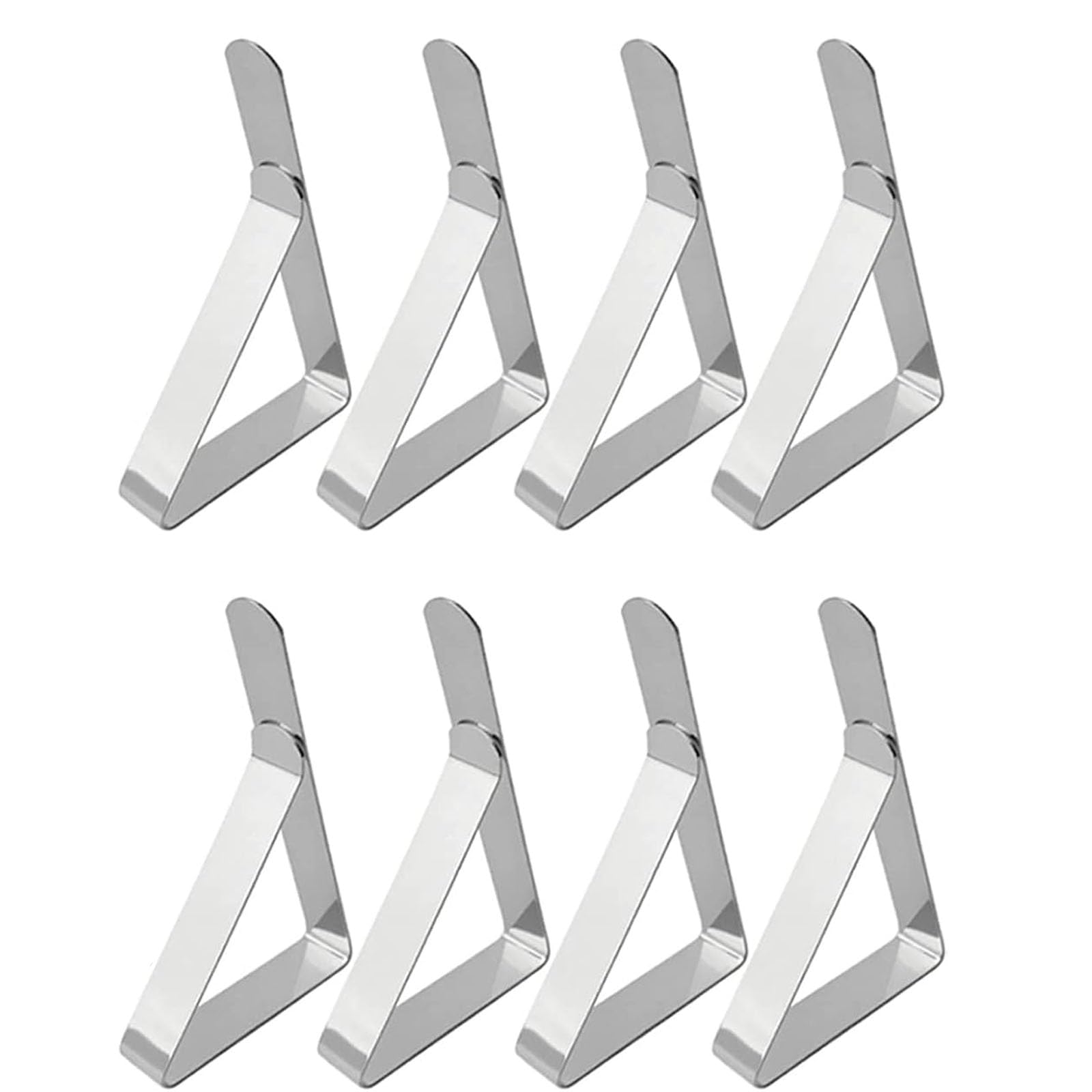 GQunit Table Cloth Clip, Tablecloth Clips for Outside Table Table Cover Clamps 8 Pack Stainless Steel Tablecloth Holders for Restaurant Picnics Marquees Weddings Graduation Party