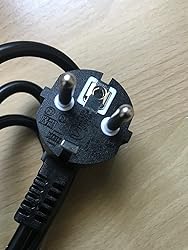 Omenex - Câble D'alimentation Secteur Type 'trèfle' (fiche Mâle Avec Terre) | Longueur 1,5m, Pour Ordinateur Portable Et Autres Appareils