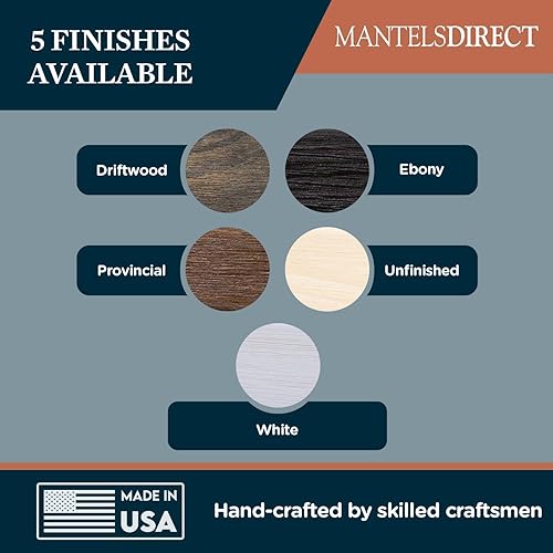 Miniatura 4 de Modern Ember Vara - Estante de madera para repisa, 48 pulgadas, ébano, 3 pulgadas de altura, variaciones en el grano y el desgaste natural, estante