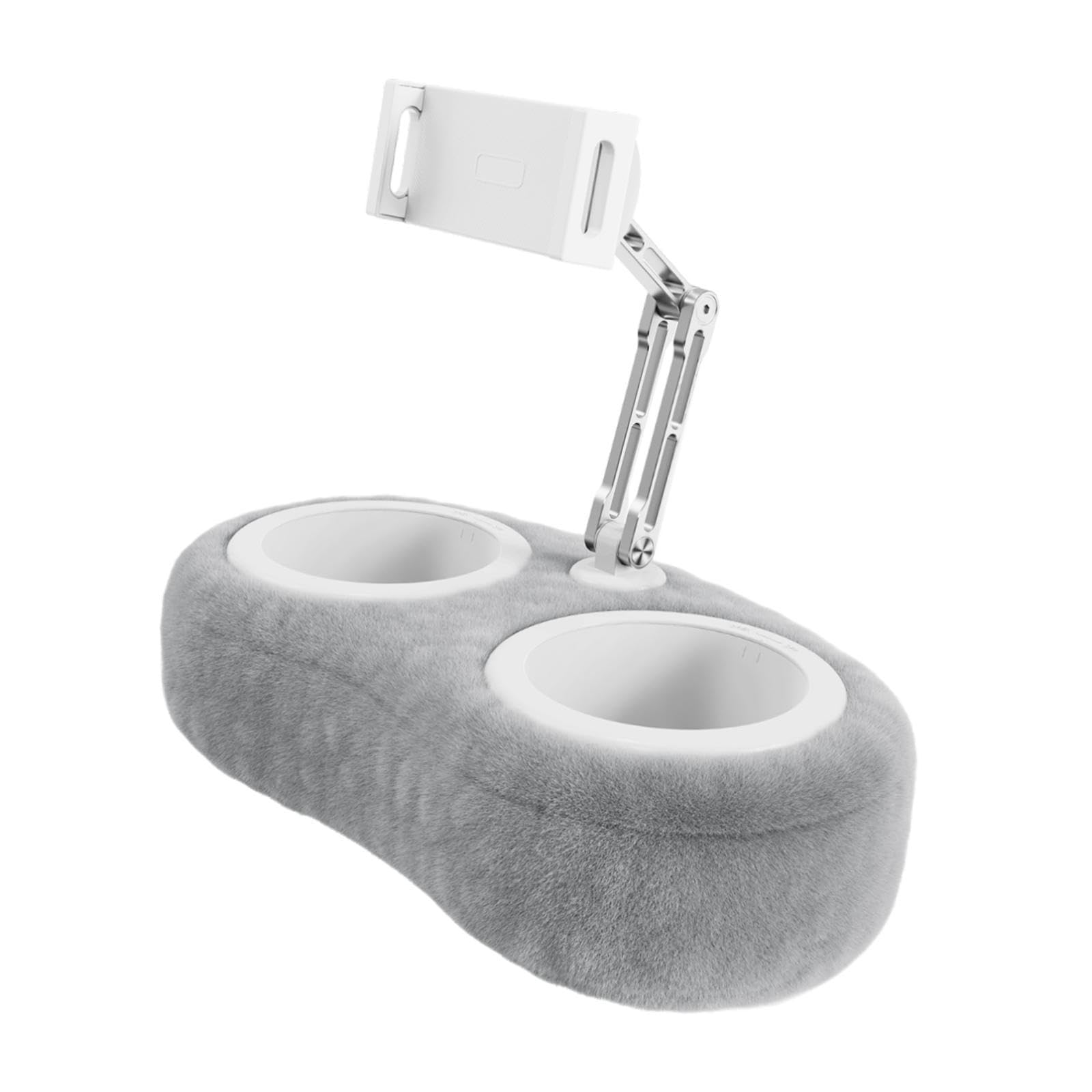 Milageto Soporte para Tableta Cojín Flexible con Ángulo Ajustable Y Brazos Articulados Multifunción Compatible con Smartphone Adecuado para Hogar Y Estudio, Gris Claro