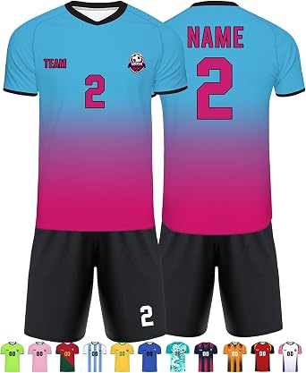 Custom Soccer Jersey Personalized for Men Kids Customized Team Name Number Logo Jerseys Sports Shirt for Adults Youth Boys