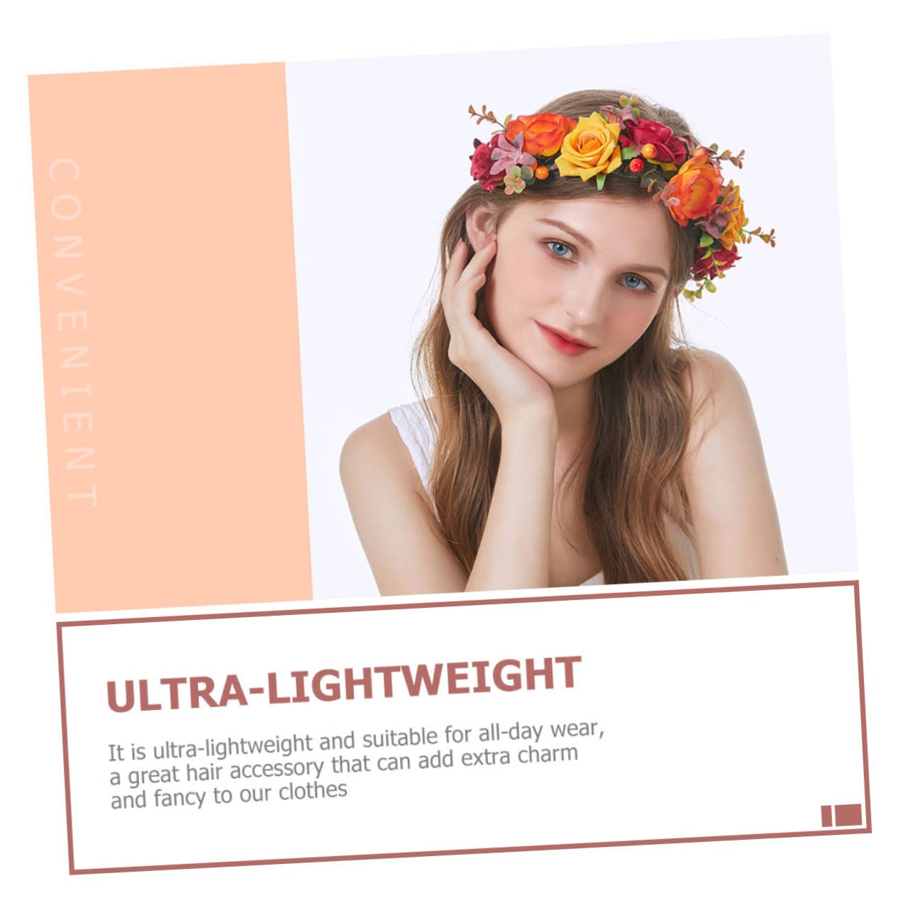 FRCOLOR 5 Pz Per Con Fiore Di Simulazione Per Ghirlanda Di Fiori Rosa Artificiale Copricapo Femminile Cerchietti Di Fiori Di Rose Finte Tessuto Ragazza Sposa