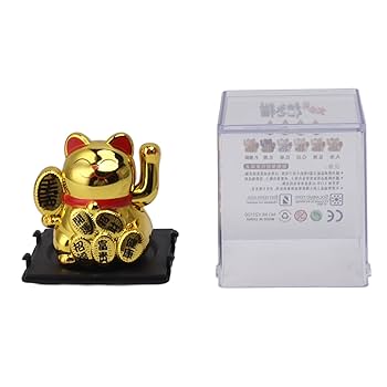 Amazon.co.jp: 招き猫 ソーラー招き猫 幸運を呼ぶ招き猫 手振り