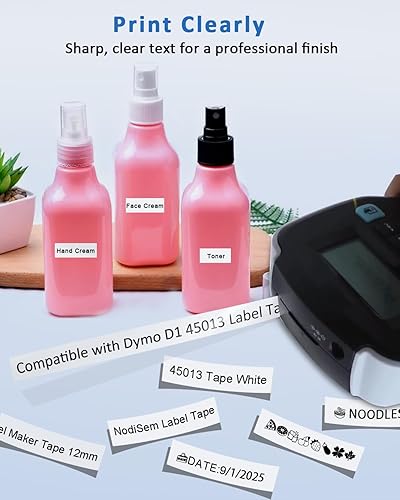 Miniatura 6 de Repuesto para rotuladora Dymo D1 45010 S0720500 D1 compatible con Dymo Labelmanager 160 recambios de cinta de 0.472 in 12 pulgada, 3 paquetes