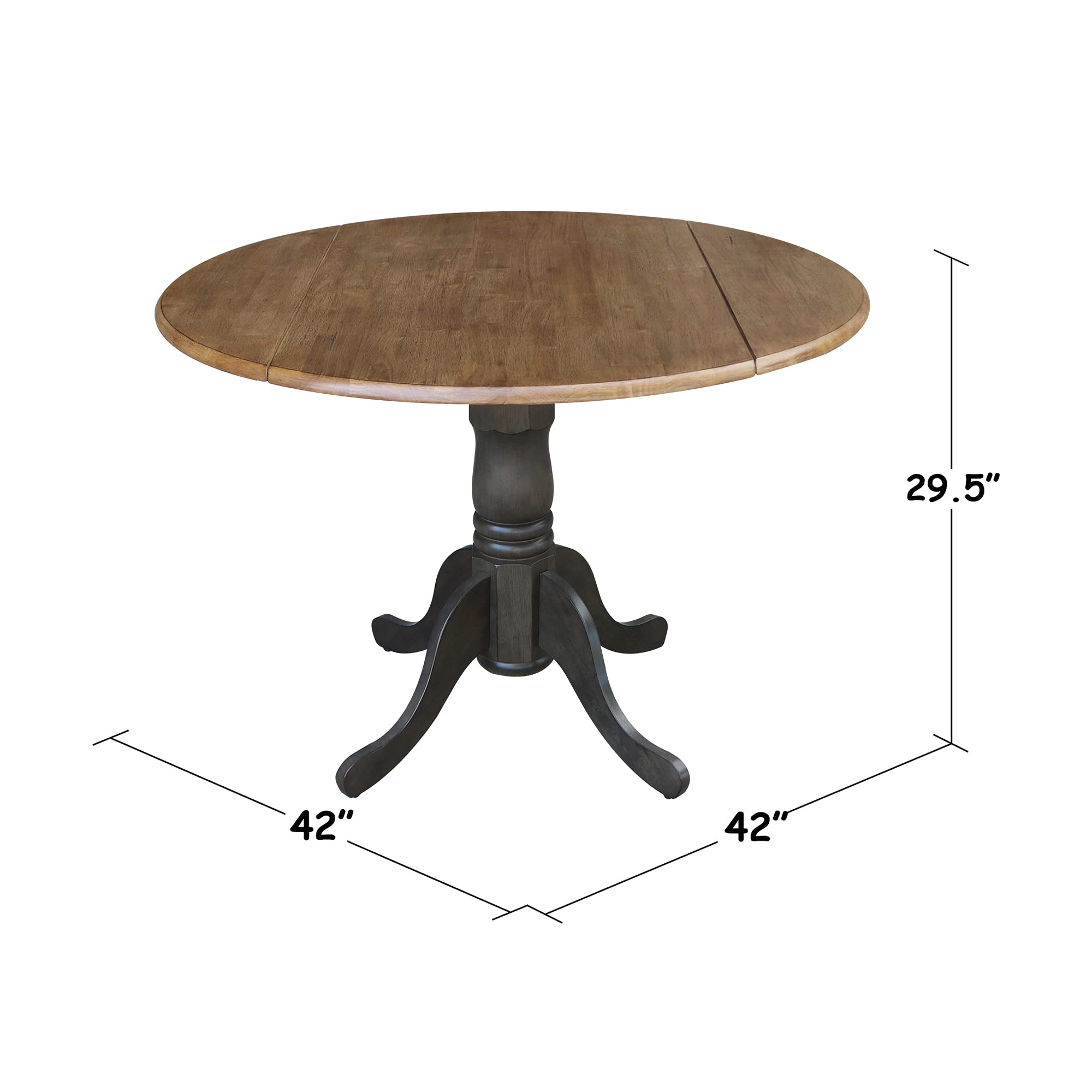 International Concepts 42 Inch Dual Drop Leaf Dining Height Table ...