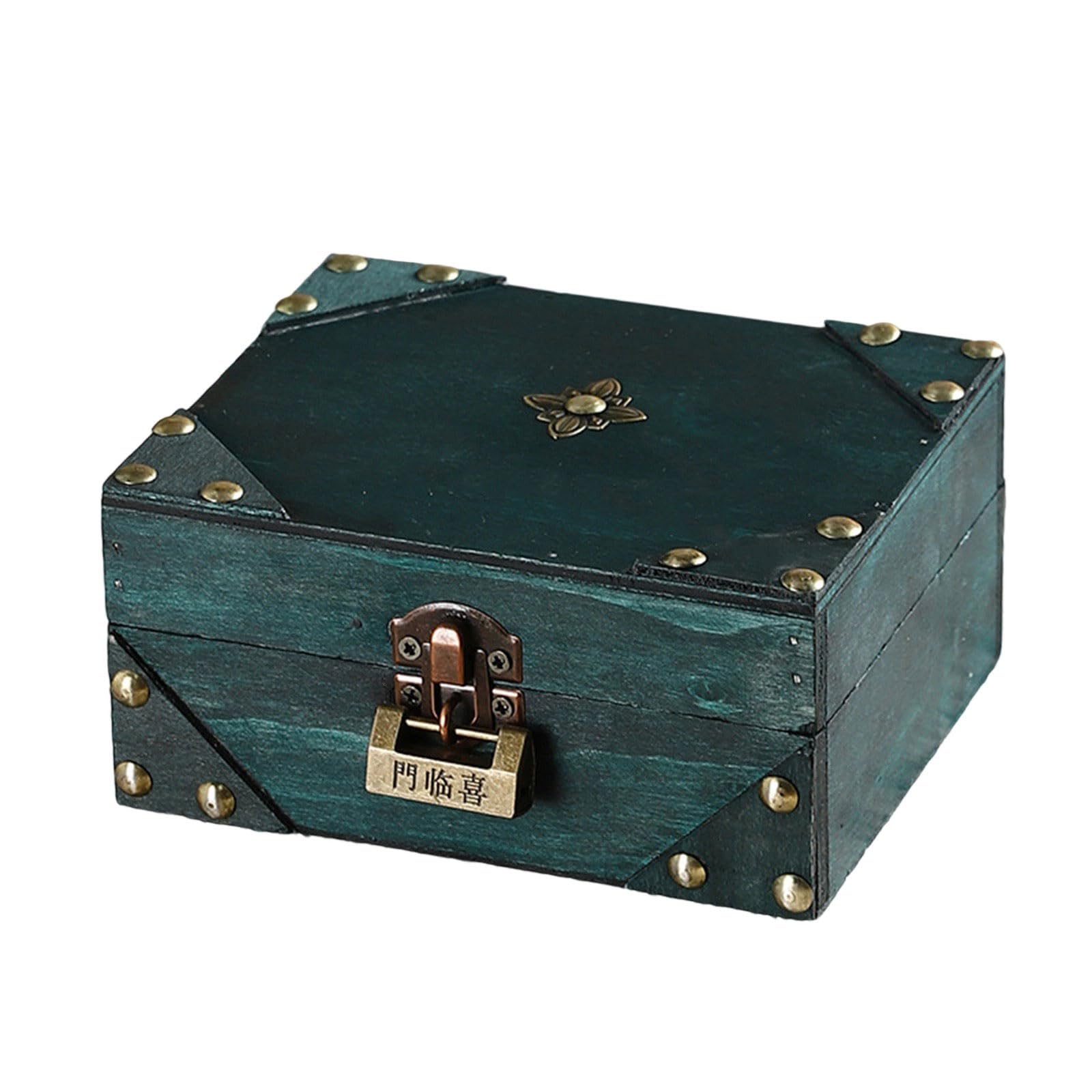 NVOQILIN European Styles Storage Box Sturdy Wood Travel Case with Ample Space for Personalize Items Organization Travel Suitcases