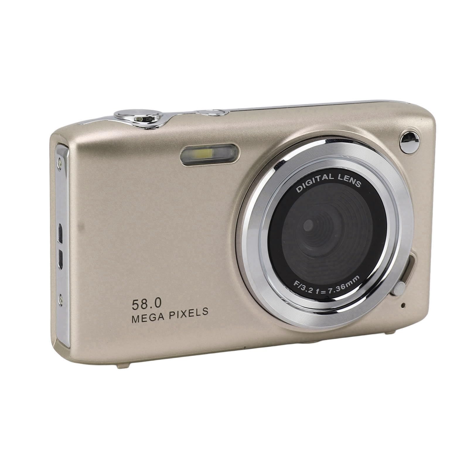 CÁMARA Digital para Adolescentes 4K HD para VLOGGING DE FOTOGRAFÍA DE Viajes (Gold)
