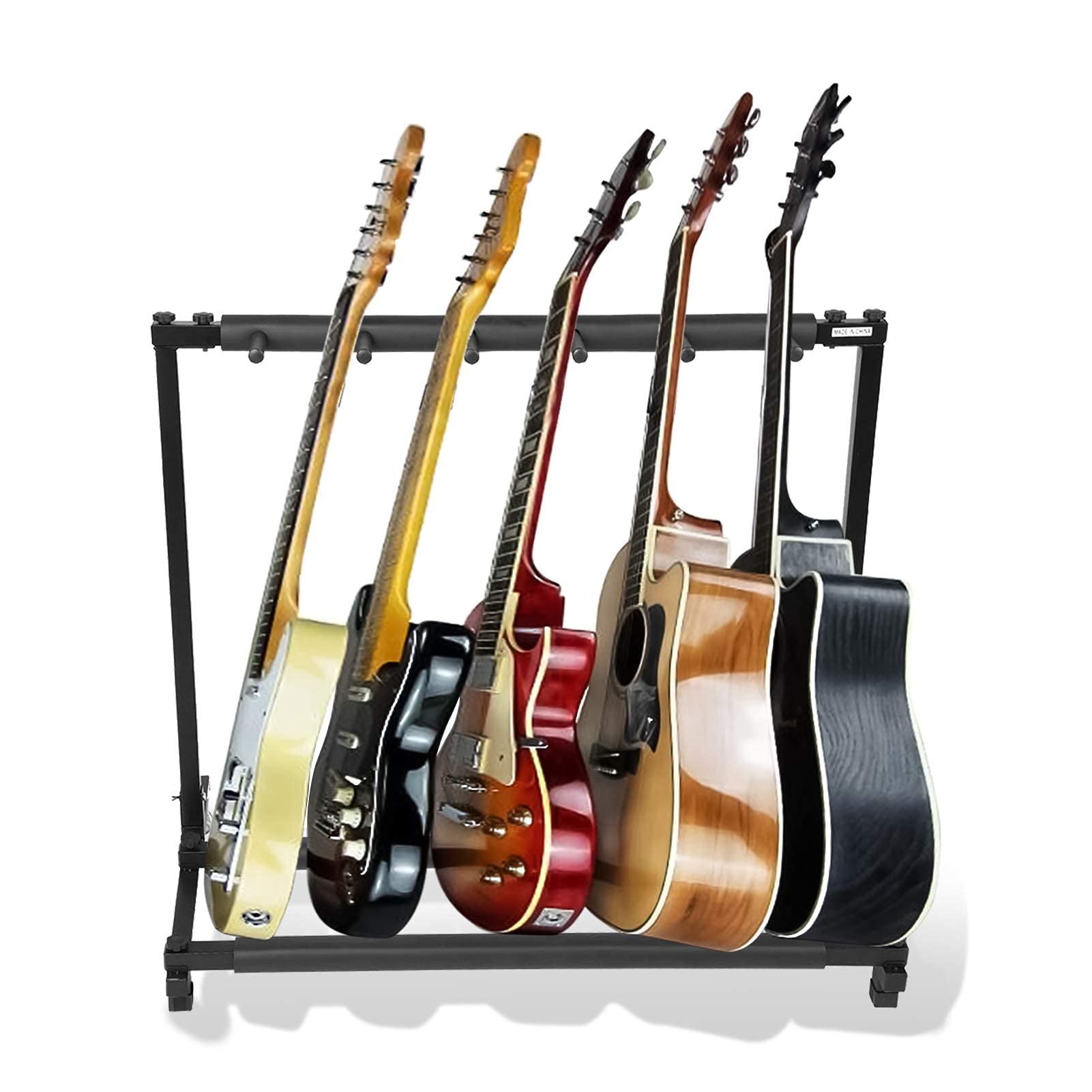Support de Guitare, 5 Support-Guitare Organisateur de Stockage Support de Présentoir de Guitare, Support de Pied pour Acoustique Basse Guitare électrique, Accessoire pour Guitare Base