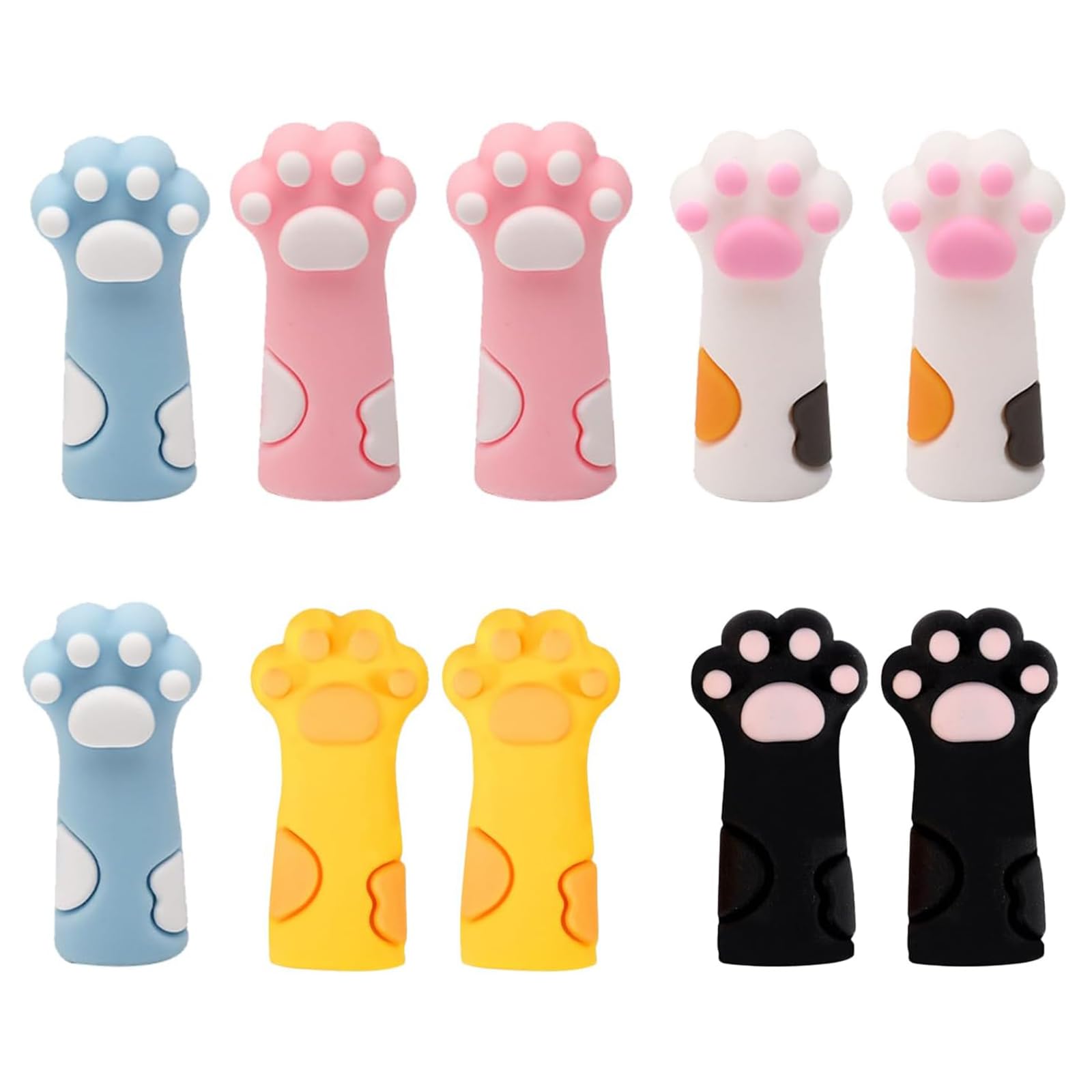 PXHNHTBF 10Pcs Cute Cat Paw Knitting Needle Lightweight Needle Point Protectors Exquisite Lovely Cat Paw Pencil Toppers for Knitting Accessories