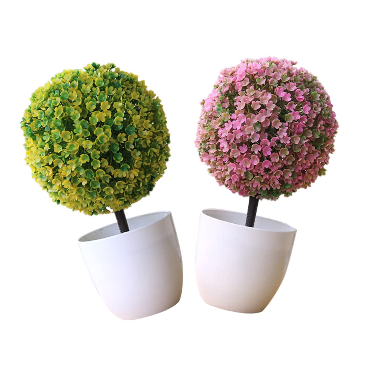PRETYZOOM 2pcs Simulated Potted Plant Lifelike Small Bonsai Artificial Potted Plant Bonsai Plastic Potted Plant Decor Artificial Plants Artificial Potted Plants Fake Plants Bonsai