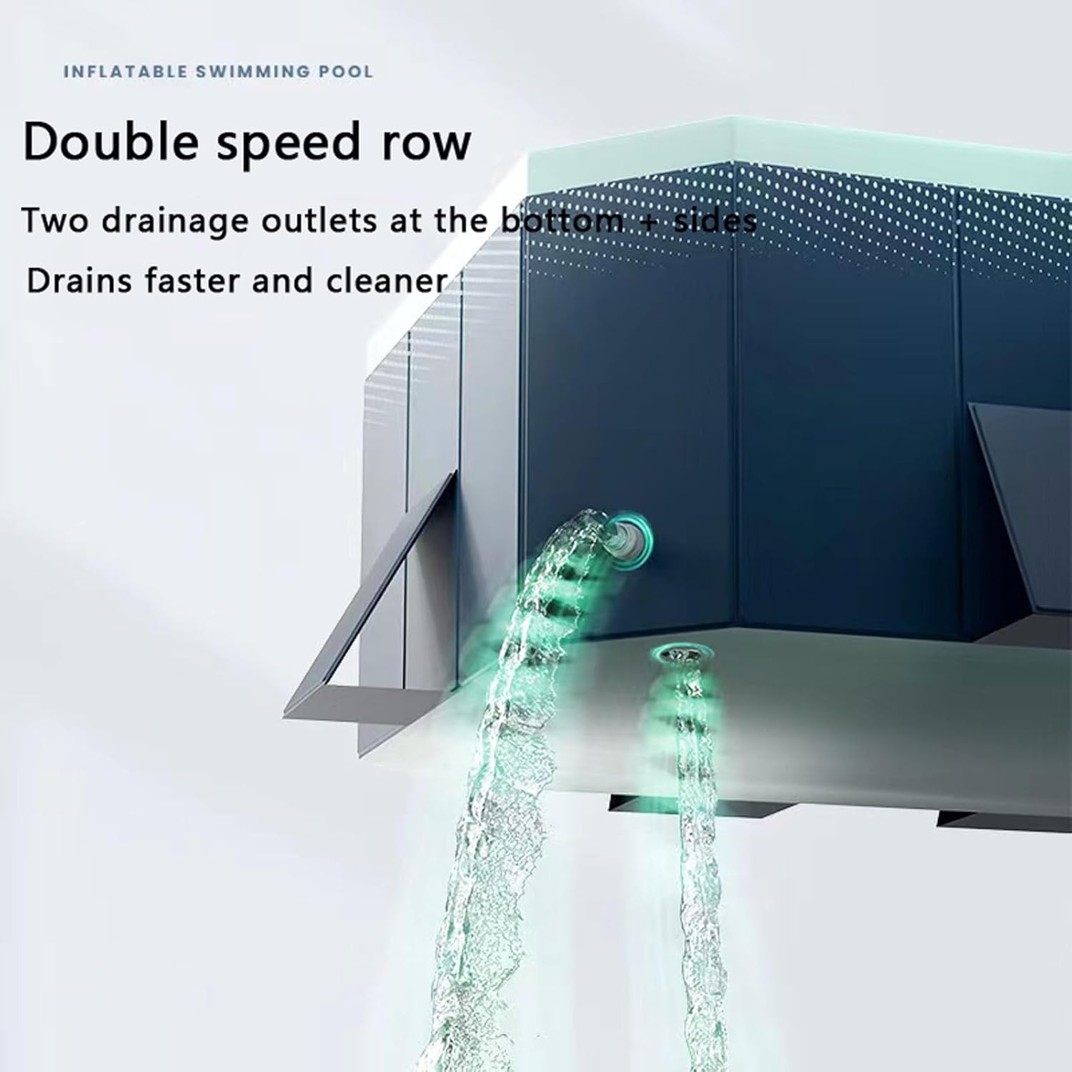 Inflatable Swimming Pool Thickened Folding Pool Adult Sunbath Floats Smooth Various Sizes for Backyard Outdoor Simple Set 2.6m