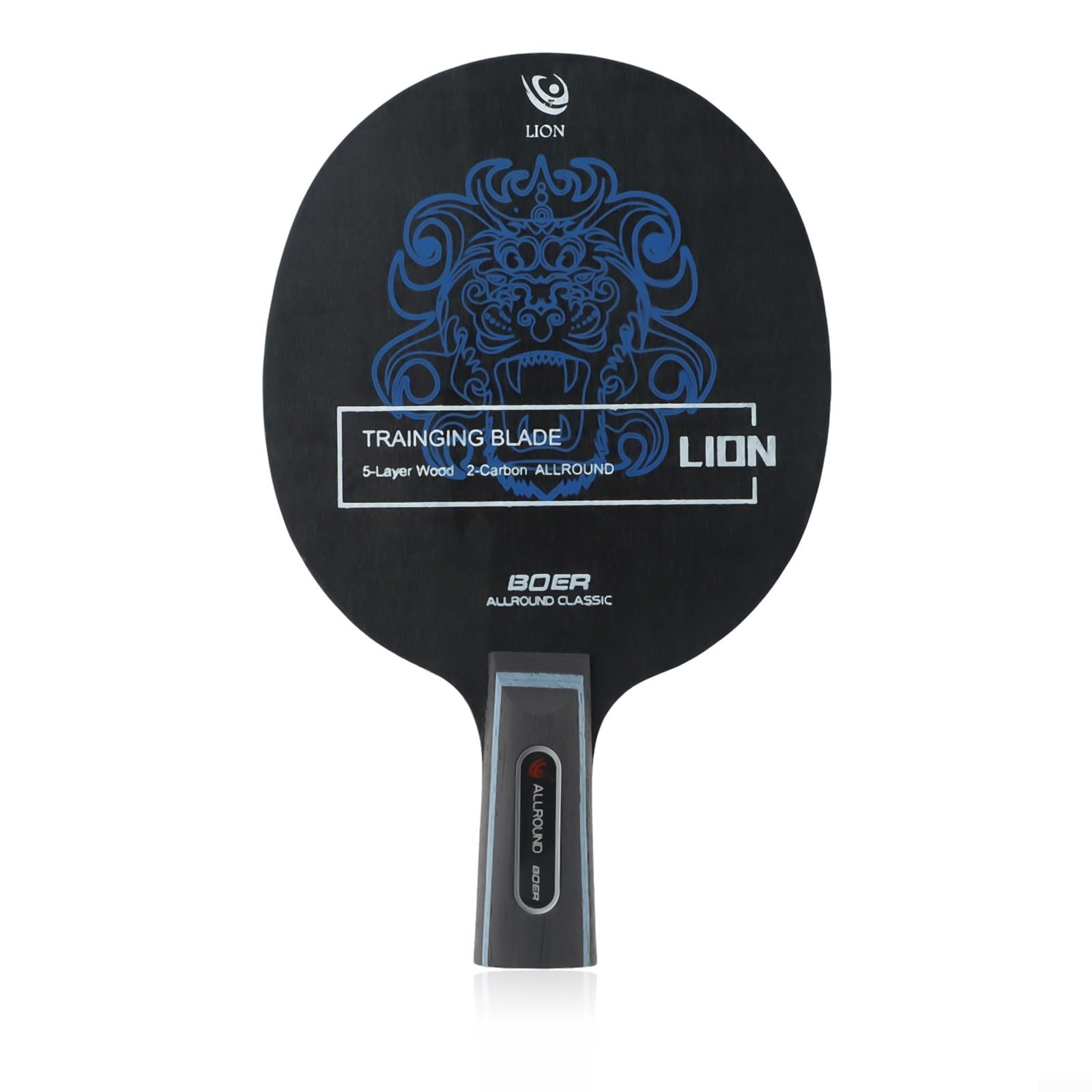 CWOQOCW Table Tennis Paddle Blade 7 Ply with Carbon Fiber and Aryl Group Fiber Reinforcement for Competitive Training (Short)