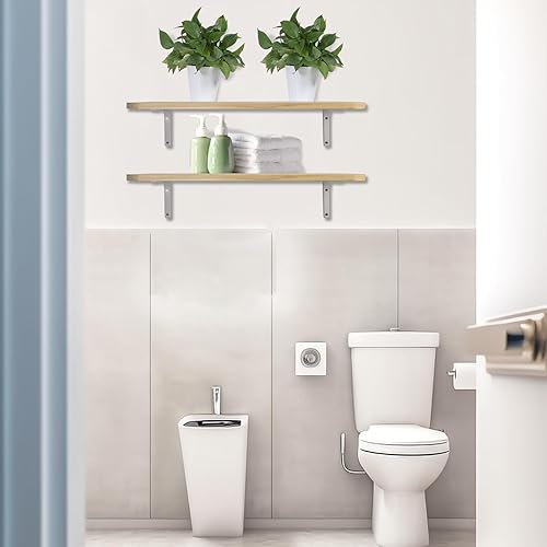 Miniatura 7 de Catekro 4 soportes de estante blancos de 6 pulgadas de alta calidad en ángulo recto para estante, soporte de esquina de pared con tornillos (blanco)