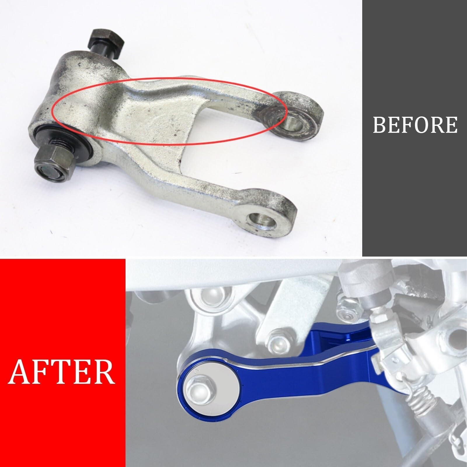 Zestaw łączników obniżających Do Yamaha TTR230 2005-2025 regulowane łączniki obniżające Łącznik obniżający | Adjustable Lowering Link