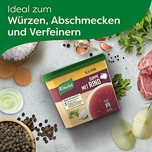 Knorr Suppe mit Rind Bouillon mit kräftigem Geschmack und natürlichen Zutaten 330 g