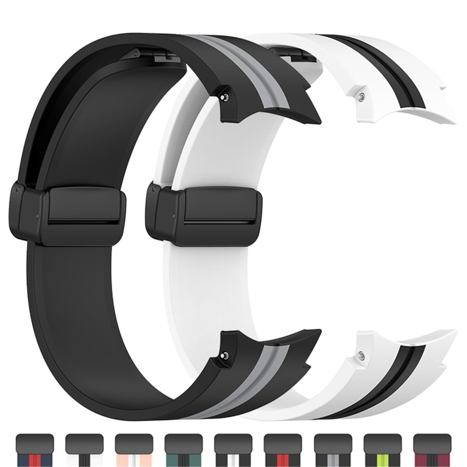 JDIME Cinturino magnetico in silicone per samsung orologio 4/5/6 40 44mm 5pro 45mm banda per orologio galaxy 4/6 classico 42 43mm 46 47mm