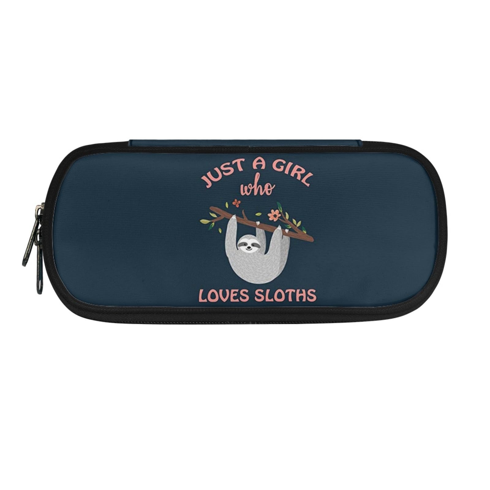 TOADDMOS Loves Sloths Print Kids Pencil Bag Pen Case with 3 Compartment for Boys Girls Cute Animal Pattern Pen Pouch โ image 1