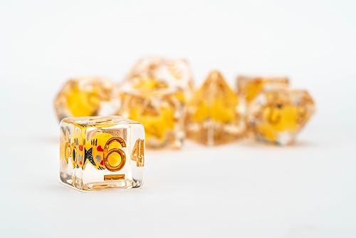 Miniatura 8 de FanRoll by Metallic Dice Games - Juego de dados DND de resina de 0.630 in dados de gato, dados de juego de rol para Calabozos y Dragones