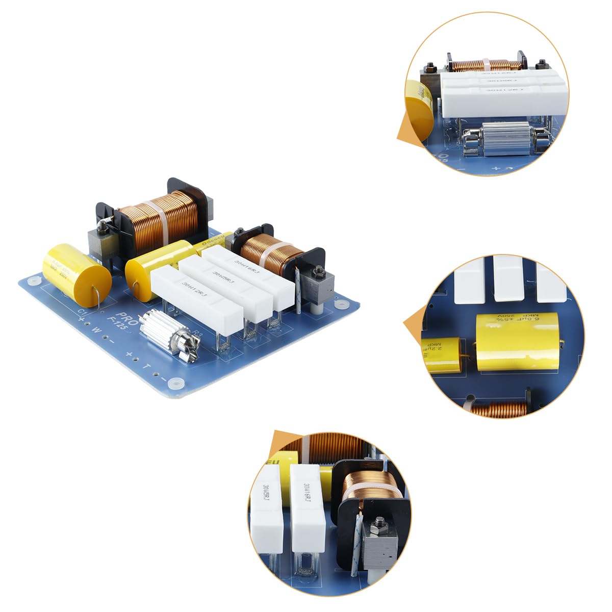Ausi Filtre 2 voies F125 pour enceintes professionnelles, basses élevées, pour enceintes 10/12/15 pouces, pour extérieur, scène, conférence