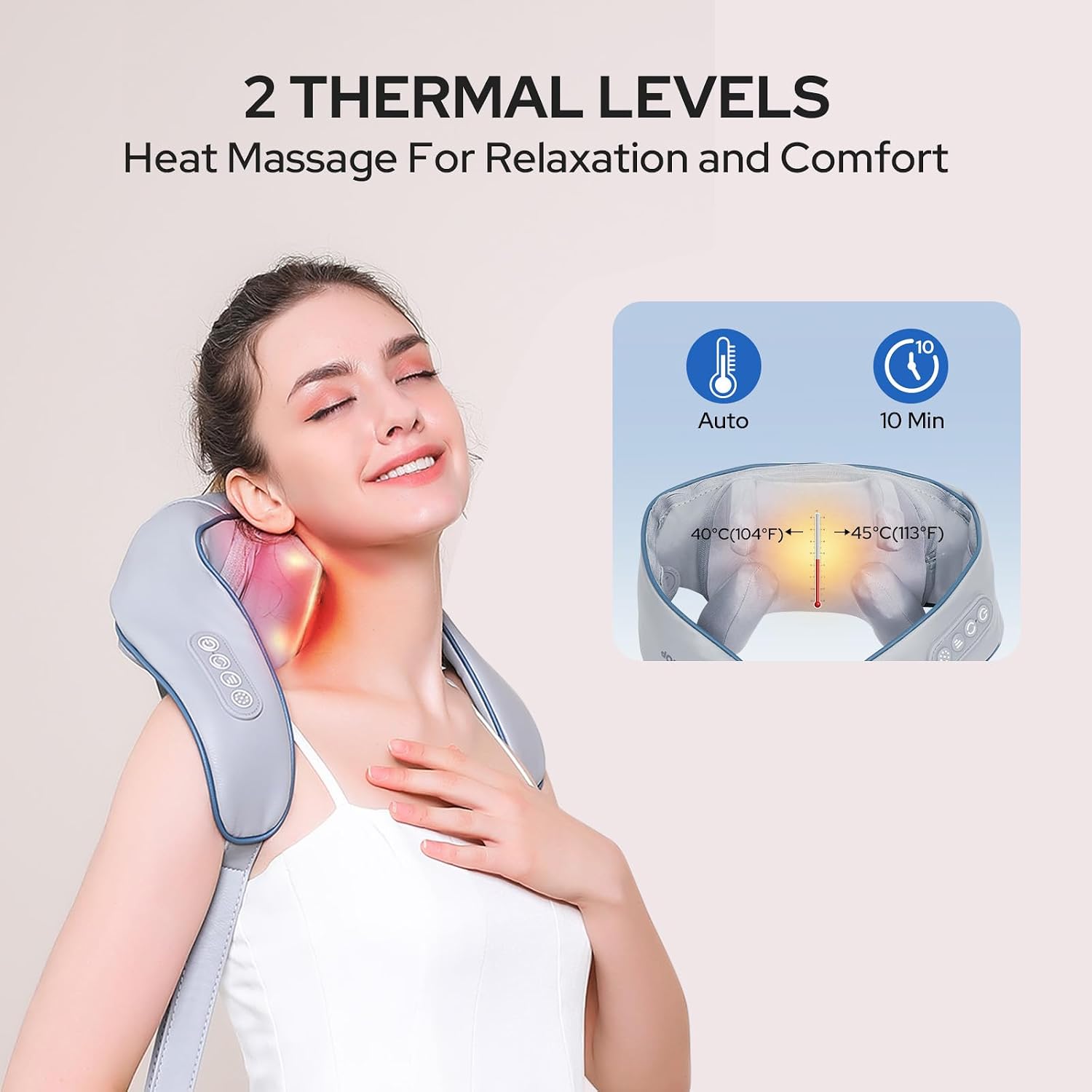 Halohop Neck and Back Massager - Hot 5D electric wearable massage for neck, back, shoulders, waist and legs Halohop Neck and Back Massager - Hot 5D electric wearable massage for neck, back, shoulders, waist and legs