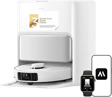 MOVA P50 Pro Ultra Robot aspirateur, 19 000 Pa, lingette adaptative, brosse anti-enchevêtrement, nettoyage automatique de la lingette