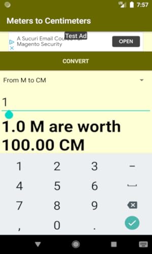Converter meters to centimeters
