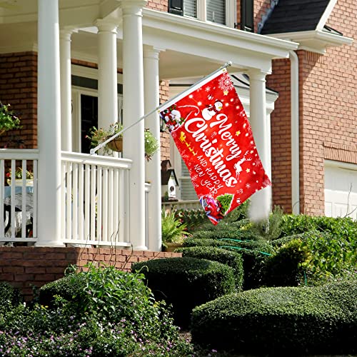 Xifan Christmas Flag Double Sided 3X5 Ft Outdoor, Large Merry Christmas And Happy New Year Banner With Red Gnome Truck Snowman Christmas Tree, Gift Wall Winter Decor Decoration #TOP5