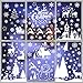 Produktbild Hidreas 187 Stück Weihnachts-Fensteraufkleber, Schneeflocken-Aufkleber, Weihnachts-Fenster-Aufkleber für Weihnachts-Fensterdekorationen (8 Blatt)