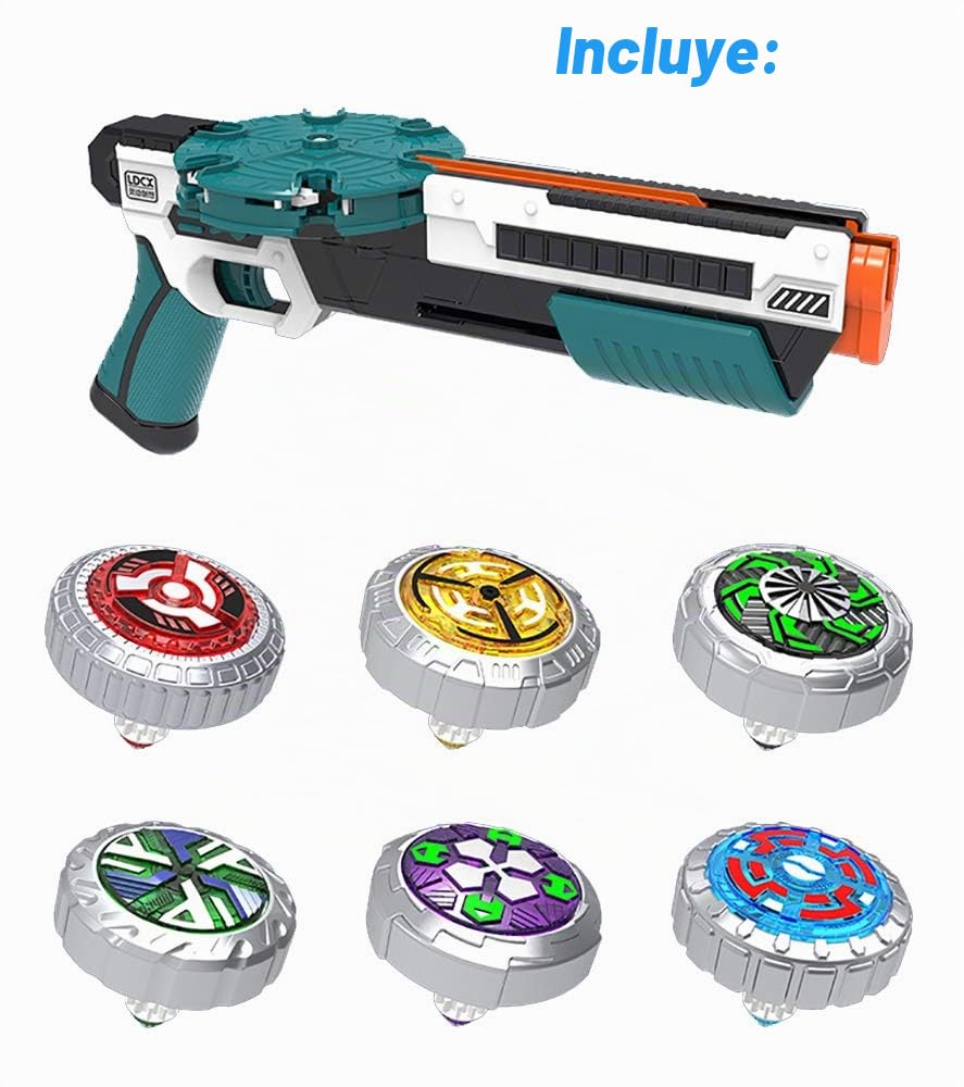 OBEST Set de peonzas de Combate Battling Tops con Lanzador Burst Launcher | Juego de peonzas de combate Burst Turbo: regalo para niños