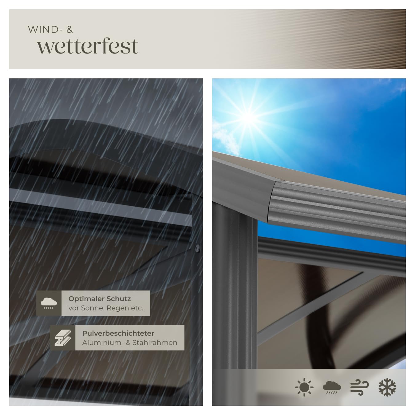 tectake® Outdoor Grillpavillon, Überdachung für Grill, Metall Pavillon für Outdoorküche auf Balkon, Garten oder Terrasse, Sichtschutz, Terrassenüberdachung, Gartenpavillon 240 x 150 x 234 - grau