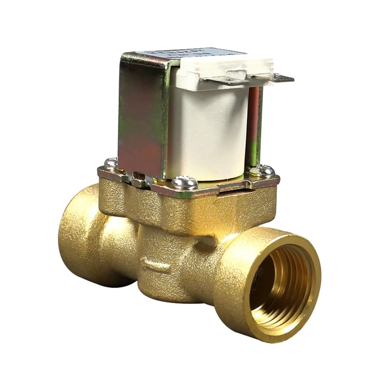 PAKMEZ 1/2" Zmotoryzowany zawór elektromagnetyczny mosiężny 2-drożny DN15 Odporność na wysoką temperaturę 100 ℃ do słonecznego zaworu podgrzewacza wody 12 V 24 V 220 V (DC24V_normalnie otwarty)