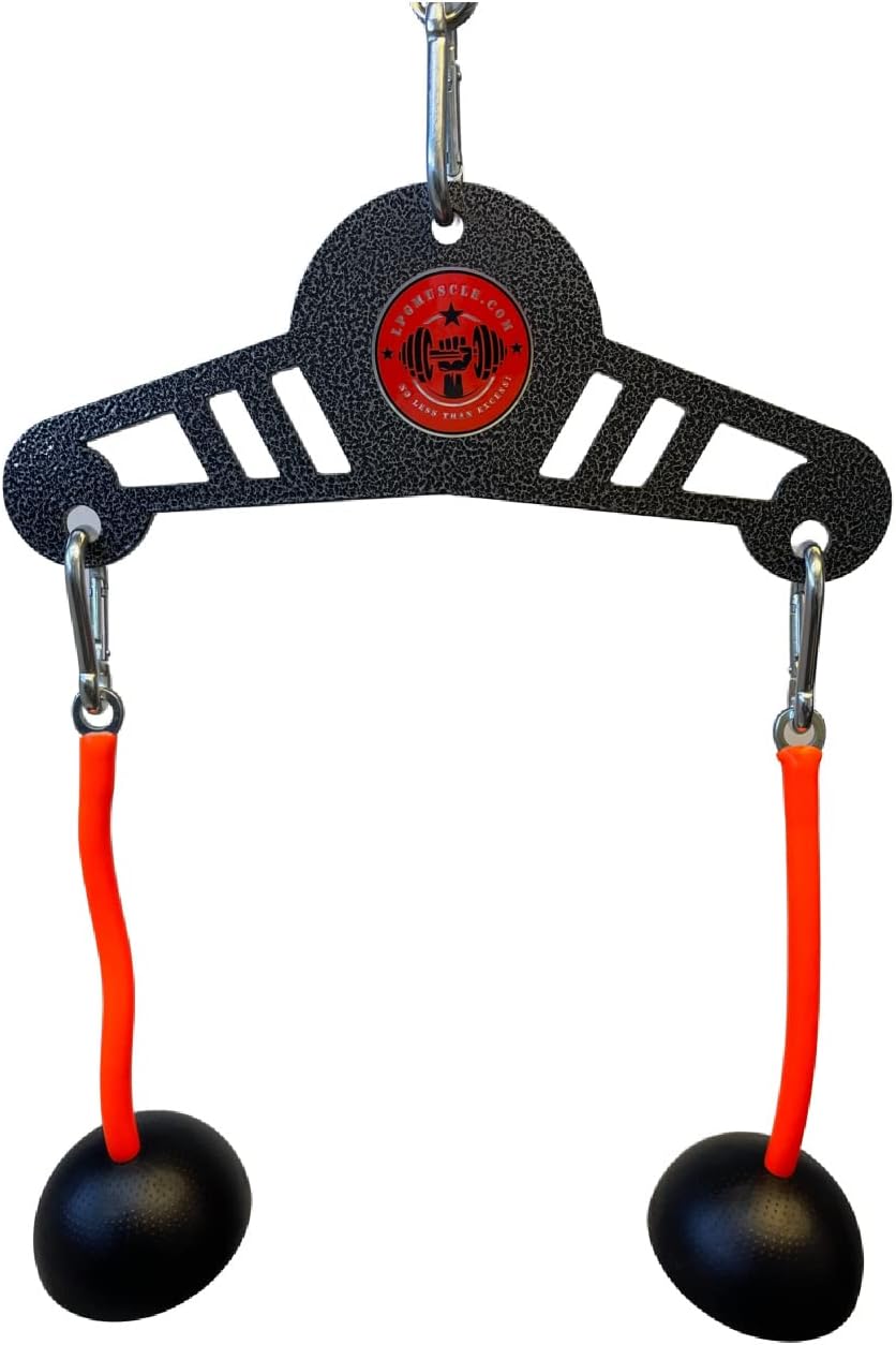 TRIBELLS 'Double Wide' 4" Gripping Domes - Bend & Extend Tricep Workout with Cables - Tricep Attachment Destroys Tricep Rope - Arm Workout Equipment Extreme!