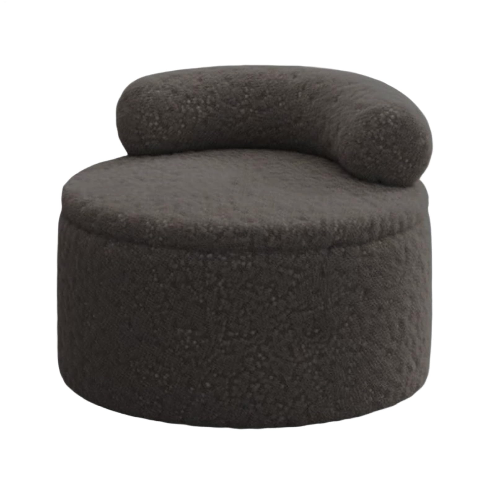 Banc rond peluche avec rangement chaussures pour canapé et maison