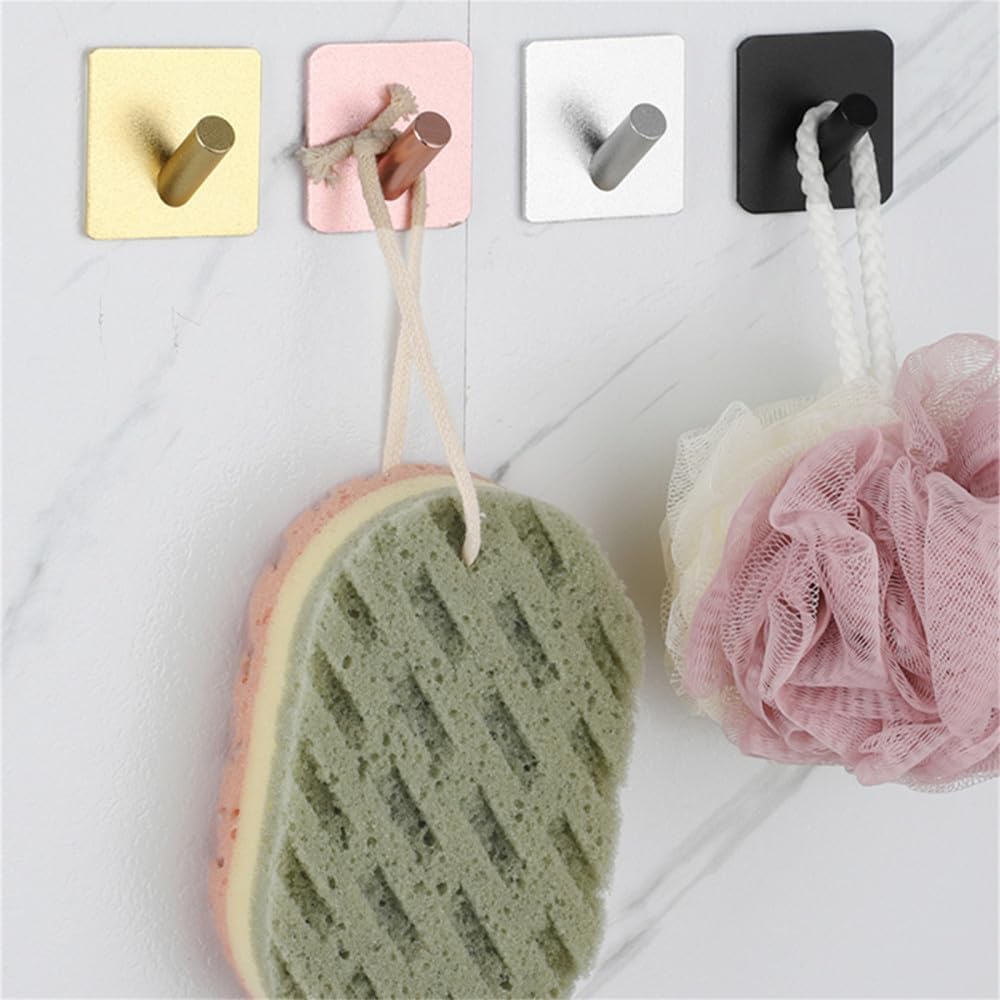 Self Adhesive Wall Hooks Robe Hook Wall Hook Towel Hook for Bathroom Coat Hook Rustproof Hook Hanger for Kitchen Hardware,A6241,3 (A6241 3)