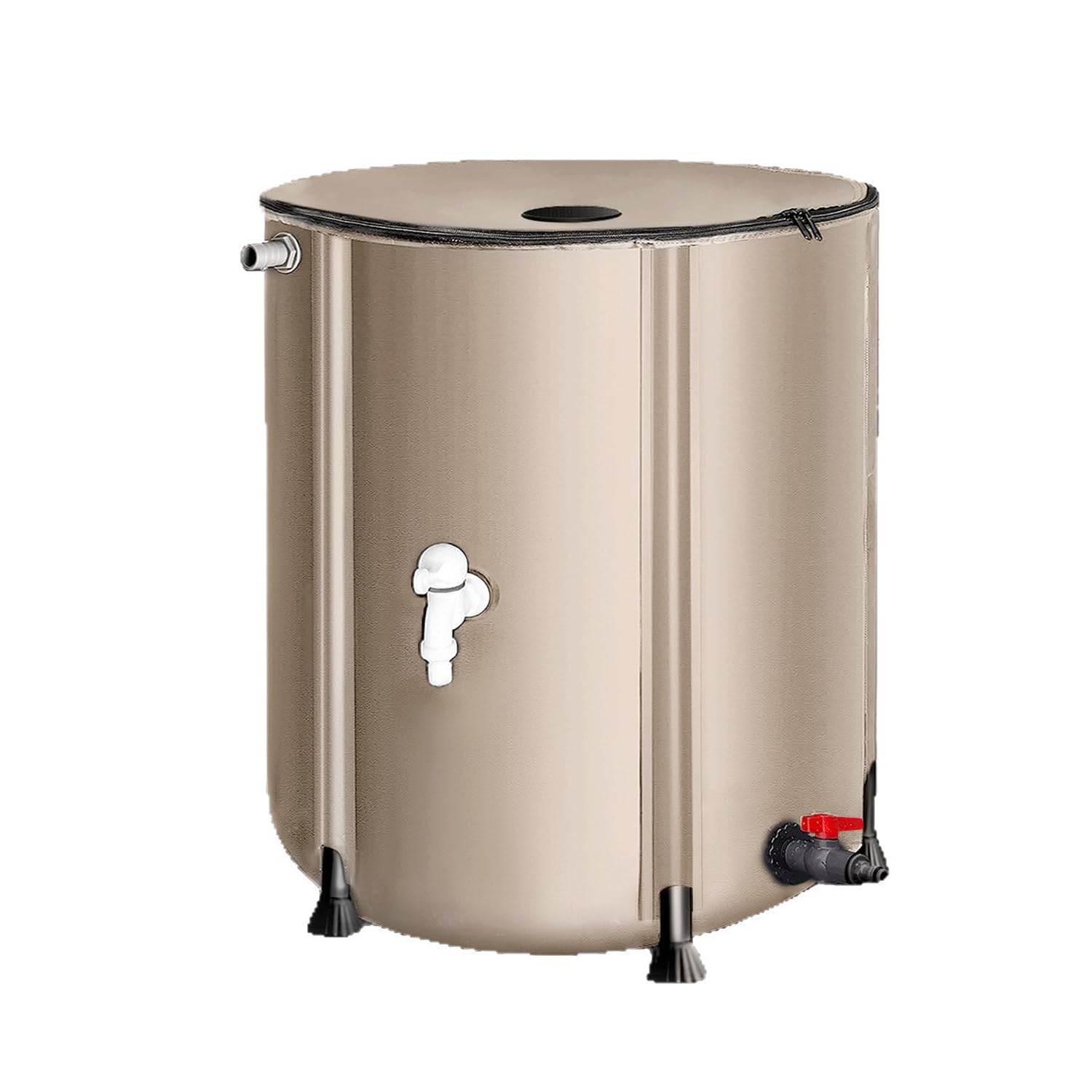 Depósito de recolección de agua de lluvia de 380 L con grifo de filtración resistente a los rayos UV, colector de agua de lluvia, sistema de reciclaje de agua ecológico para agua de lluvia natural Sto