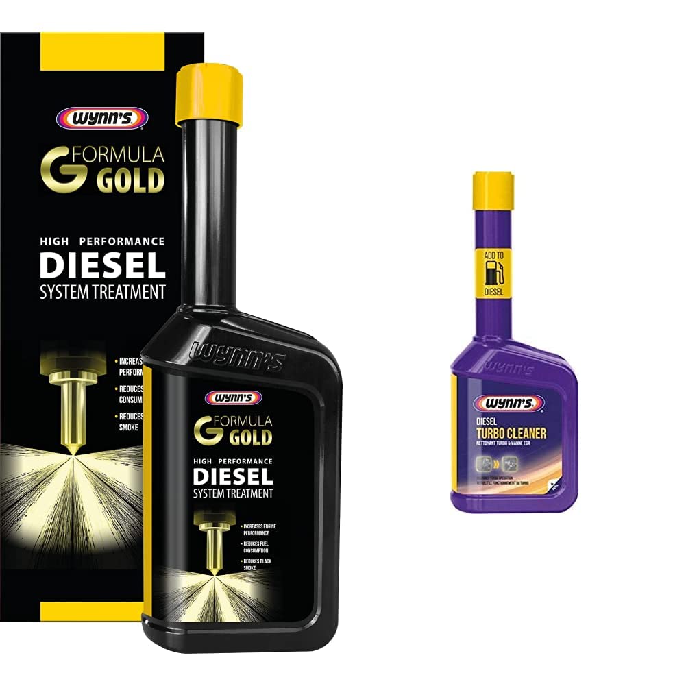 Wynn's Formula Gold High Performance Diesel System Treatment 500ml and Diesel Turbo Cleaner Clears Blocked Turbochargers & Reduces Soot Emissions
