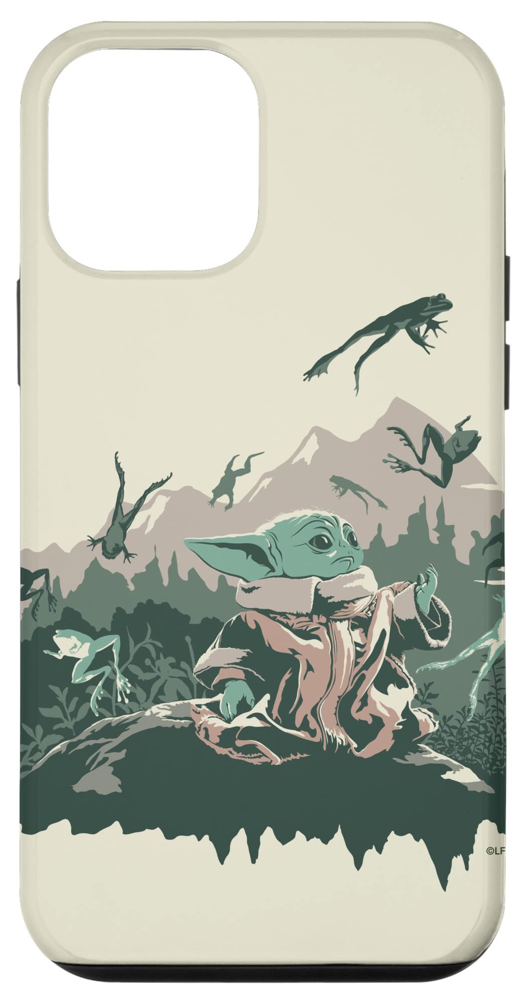 Coque iPhone 12 mini Star Wars Grogu Force Frog Levitation antichoc - 4