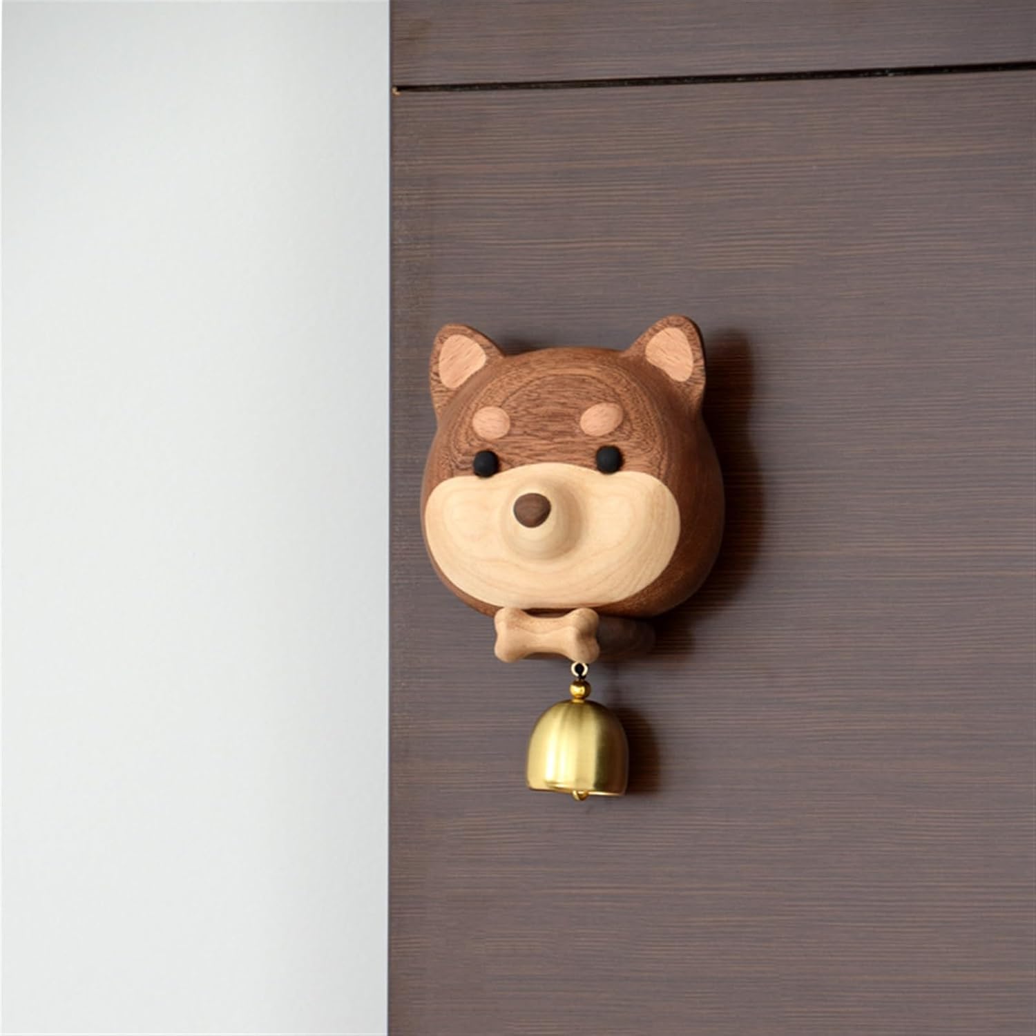 Shopkeepers Bell for Door Opening, Magnetic Attached Door Chime, Hanging Fridge Magnetic Decoration Dog Chimes Pure Copper Bell for Shop Restaurant Entrance