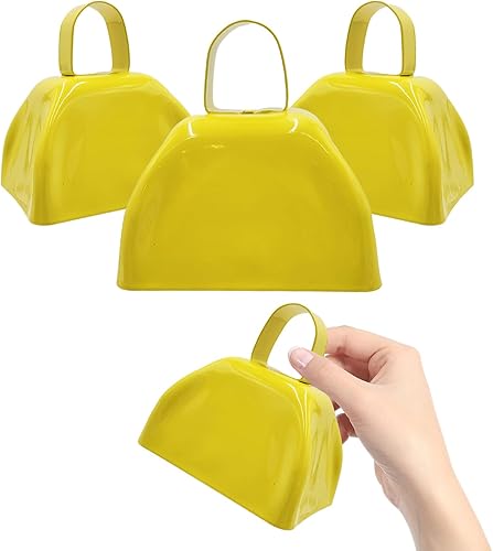 Miniatura 3 de Campana de animación de Metal Cowbell Noisemaker, Año Nuevo, aula escolar, campanas de boda y campanillas de percusión, instrumentos musicales de