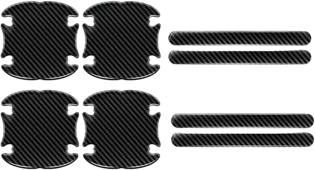8 Pcs Car Door Handle Protector for Renault ZOE BFM I 2012-2024, Paint Guard Carbon Fibre Sticker Anti-scratch Protective Film Waterproof Cover