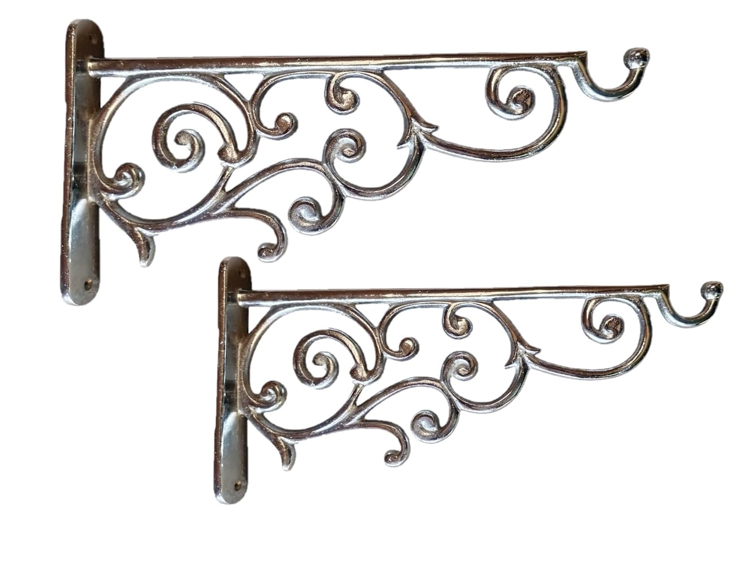 Growfynd Metal Wall Hook Hanging Plant Bracket | Decorative Straight Plant Hanger for Pots, Bird Feeders, Planters, Lanterns, Cotton, Wind Chimes Indoor |Outdoor (Pack of 2)-image-46