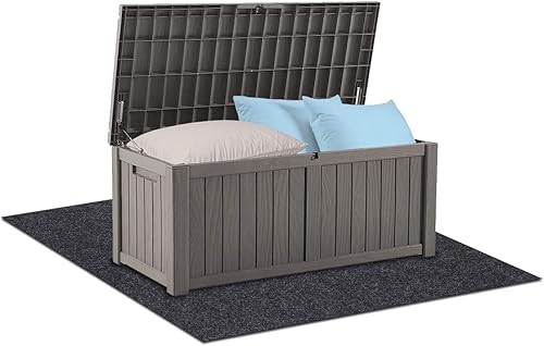 Vista 2 de Meitola Tapete para terraza al aire libre, impermeable y a prueba de polvo, la parte trasera evita la penetración de líquidos, material suave