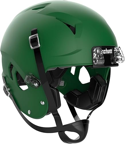 Vista 129 de Schutt Vengeance A11 Youth Football Helmet Verde oscuro