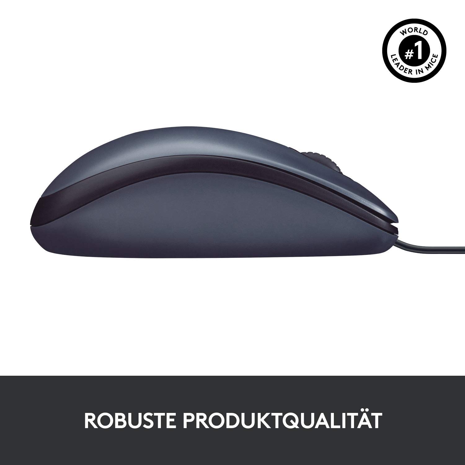 Logitech M100 USB PC mysz (kompatybilna z laptopami PC Windows, Mac, Linux) szara (10-pak)