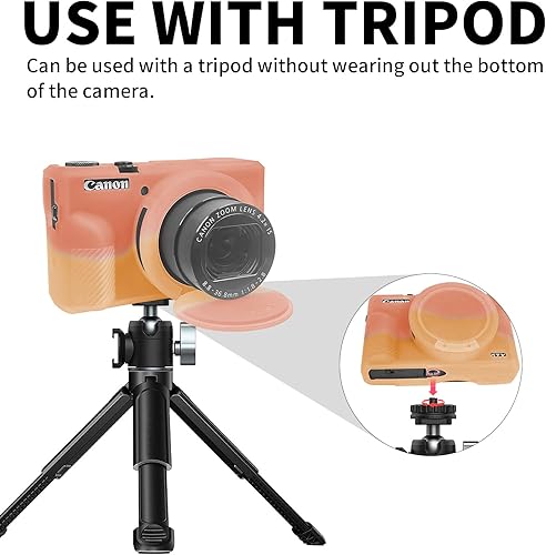 Miniatura 69 de Easy Hood Funda para cámara digital Canon Powershot G7 X Mark III, funda protectora de silicona suave con cubierta de lente extraíble para cámara