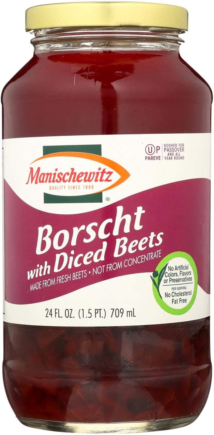 Manischewitz Borscht with Diced Beets, 24 Ounce (Pack of 12)