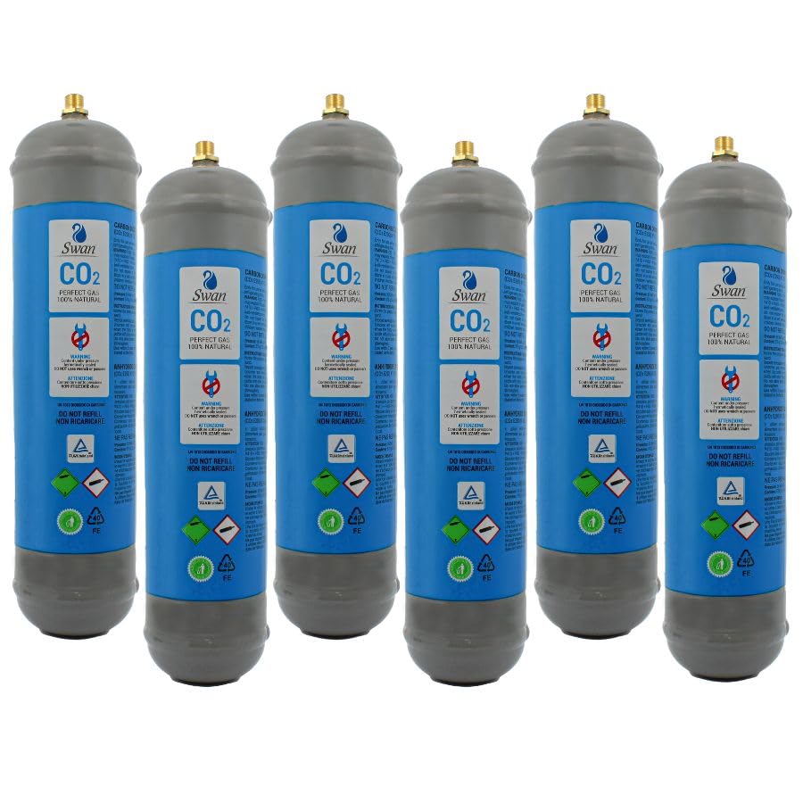 Bombona CO2 para gaseificador, 600 g, descartável, casquilho M11 x 1 para dispensadores, Gasificadores de água com gás, recipiente de aço número 6 bombas