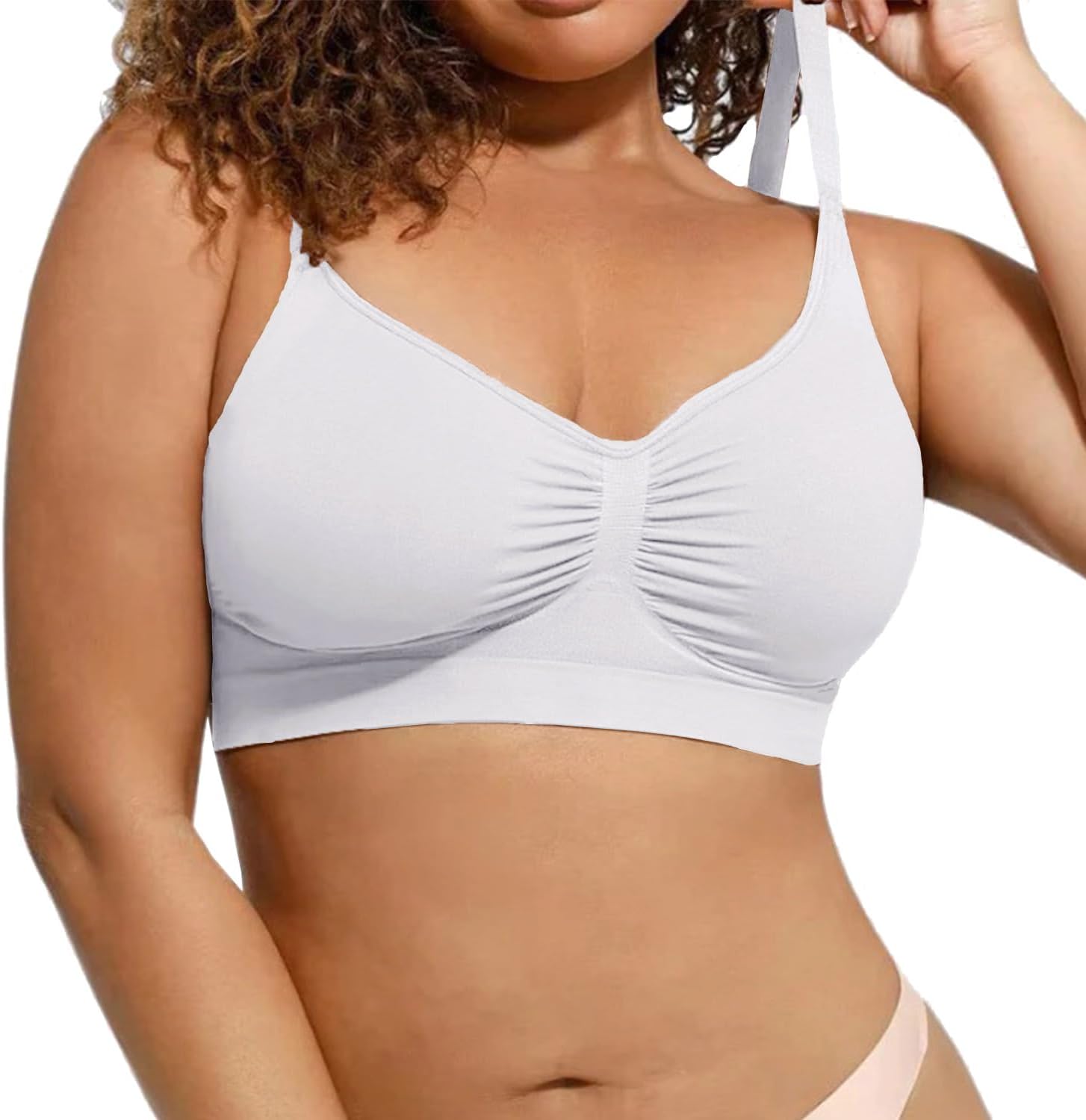 Maylrvjv Bralettes for Women with Support Comfortable Bras No Underwire Seamless Everyday Bras,Black