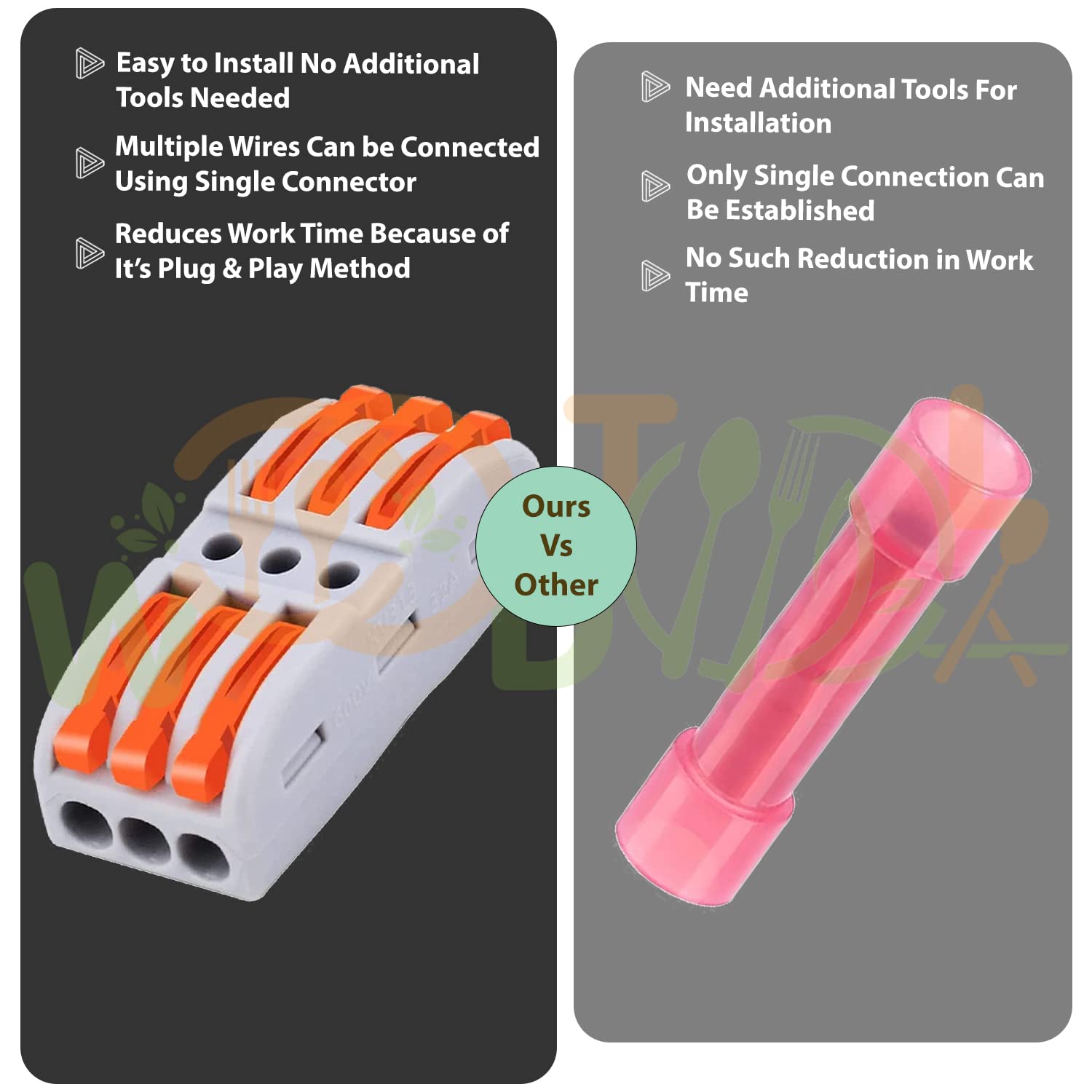 Quick Wire Connectors - 3 to 3 Splicing -4